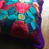 Mexicaanse kussenhoezen, paars, regio Chiapas, mexicaanse textiel, mexicaanse decoratie, mexicaans ontwerp.