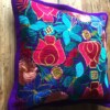 Mexicaanse kussenhoezen, paars, regio Chiapas, mexicaanse textiel, mexicaanse decoratie, mexicaans ontwerp.
