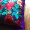 Mexicaanse kussenhoezen, paars, regio Chiapas, mexicaanse textiel, mexicaanse decoratie, mexicaans ontwerp.