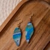 Oorbellen | Ash Blue Agate
