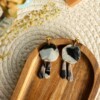 Oorbellen | Genevieve warm marble