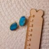 Oorbellen | Stud Ovaal Blue Agate