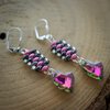 Stralend & Vrolijk, roze oorbellen met kristallen hartjes, perfect voor Valentijns dag