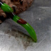Scheermes houder van walnoot en epoxy Groen