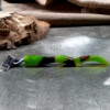 Scheermes houder van walnoot en epoxy Groen