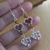 Subtiel & Boho, Valentijns oorbellen met kralenhartjes