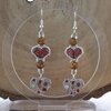 Subtiel & Boho, Valentijns oorbellen met kralenhartjes