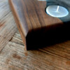 Waxine licht houder walnouthout en epoxy zwart 2
