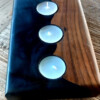 Waxine licht houder walnouthout en epoxy zwart 2