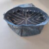 denim baret met bloem