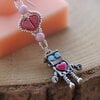 Quirky & Romantisch, robot oorbellen met hartjes