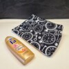 Handgemaakte toilettas / make-up tas Timeless met vintage klokken print