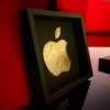 Apple logo 23ct goud verguld kunstwerk in lijst