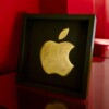 Apple logo 23ct goud verguld kunstwerk in lijst