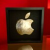 Apple logo 23ct goud verguld kunstwerk in lijst