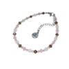 Armband Swarovski met rozenkwarts stainless steel