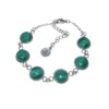 Armband met malachiet cabochons stainless steel