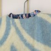 Blauwe gilet van vintage wollen deken