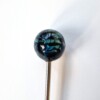 Coctail lepel met handgemaakte glaskraal blauw-groen-zwart
