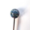 Coctail lepel met handgemaakte glaskraal blauw-groen