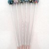 Coctail lepel met handgemaakte glaskraal zwart-bruin