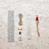 DIY pakket - Droogbloemen met vilt - rood