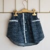 Donkerblauw kinderrokje met kant