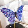 Echte papilio vlinder met Swarovski kristal 23ct verguld en opgezet onder dome - gelimiteerde editie
