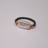 Echte parel en hematiet ring