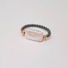 Echte parel en hematiet ring