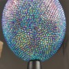 Echte struisvogel ei met swarovski kristal en 23ct verguld - opgezet onder acryl dome - gelimiteerde editie