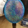 Echte struisvogel ei met swarovski kristal en 23ct verguld - opgezet onder acryl dome - gelimiteerde editie