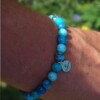 Elastische armband blue crazy agaat op maat gemaakt