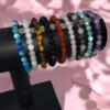 Elastische armband witte jade op maat gemaakt