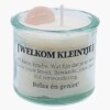 Geboortekaars met edelsteen - Welkom kleintje - meisje 5cm