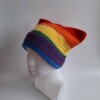 Gehaakte muts 'Pride rainbow flag'