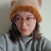Gehaakte muts met imitatiebont 'Dusty pink & brown'