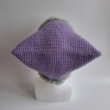 Gehaakte muts met imitatiebont 'Lilac & sage'