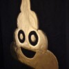 Golden Turd emoticon verguld 23ct goud in lijst