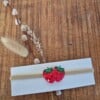 Haarbandje met glitter aardbeien