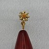Handgemaakte Polaris oorbellen - bordeaux rood