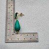 Handgemaakte polaris en zirkonia oorbellen - emerald