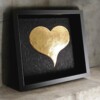 Hart van goud 23ct verguld kunstwerk in lijst