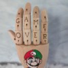 Kunst hand mario en luigi