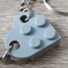 LEGO Hart Sleutelhanger – Handgemaakt Valentijnscadeau voor Koppels, Vriend, Vriendin – Liefdeshart Sleutelhanger