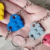 LEGO Hart Sleutelhanger – Handgemaakt Valentijnscadeau voor Koppels, Vriend, Vriendin – Liefdeshart Sleutelhanger
