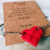 LEGO Hart Sleutelhanger – Handgemaakt Valentijnscadeau voor Koppels, Vriend, Vriendin – Liefdeshart Sleutelhanger