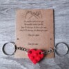 LEGO Hart Sleutelhanger – Handgemaakt Valentijnscadeau voor Koppels, Vriend, Vriendin – Liefdeshart Sleutelhanger