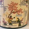 Lampenkap met Japanse afbeelding groen creme