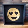 Love smiley verguld 23ct goud in lijst